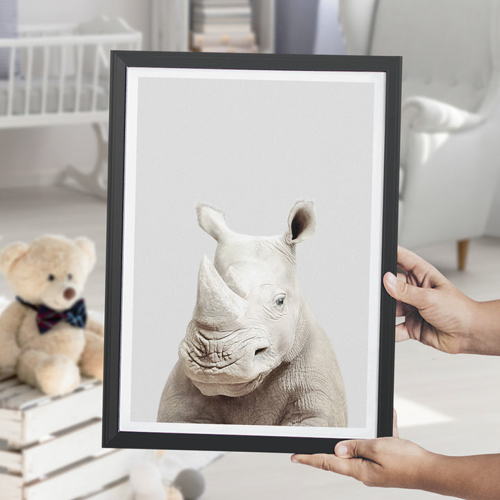 nursery animal prints rhino