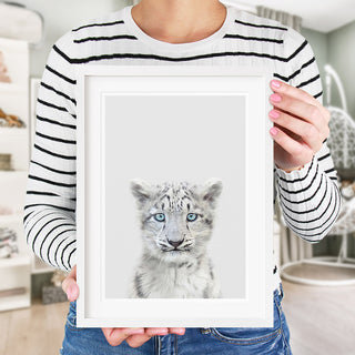 snow leopard nursery decor 