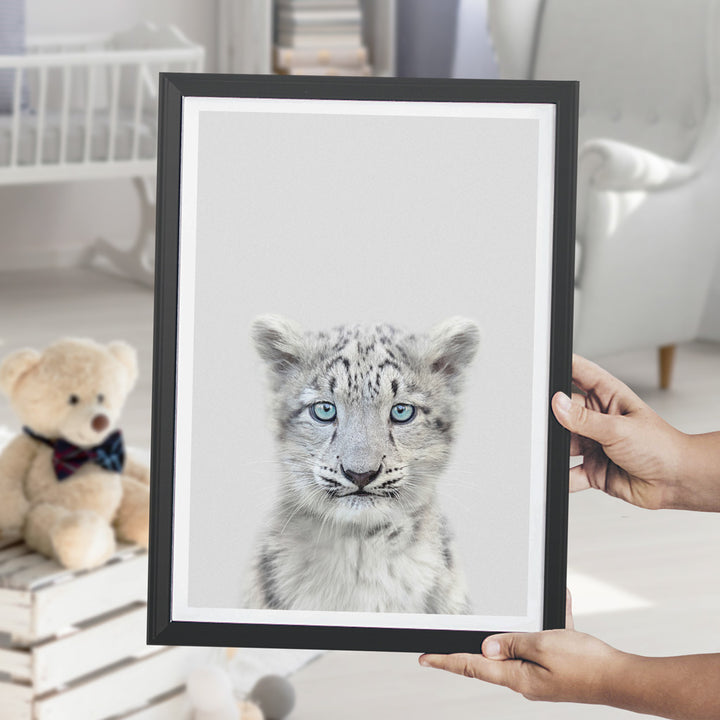 nursery animal prints snow leopard