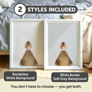 Snuggly Brown Duckling Nursery Print – Baby Animal Nursery Wall Art