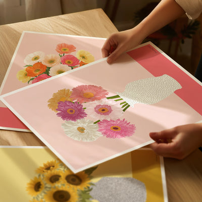 GERBERA DAISIES • Signed Art Print