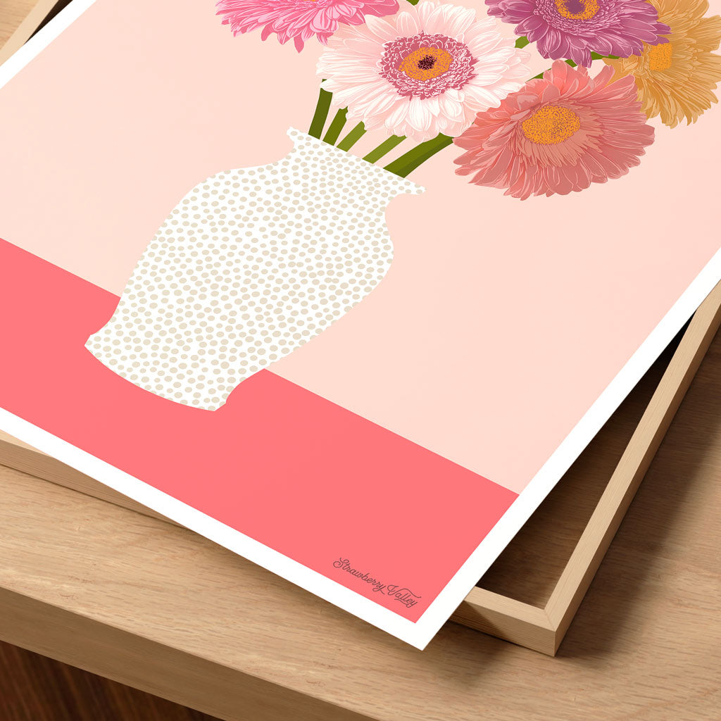 GERBERA DAISIES • Signed Art Print