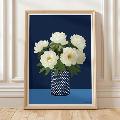 WHITE PEONIES • Art Print