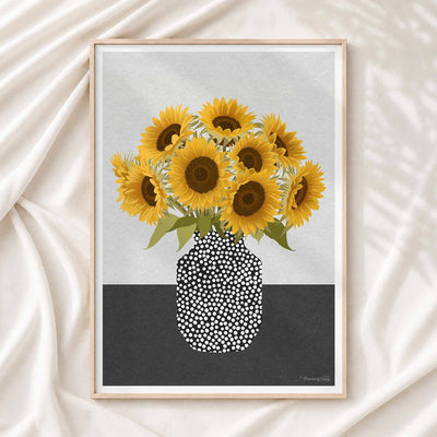 Sunflowers | Modern Floral Art Print
