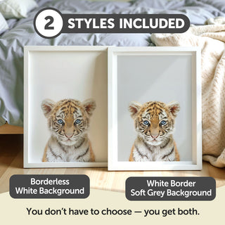 Tiger Cub Nursery Print – Jungle Baby Room Wall Art
