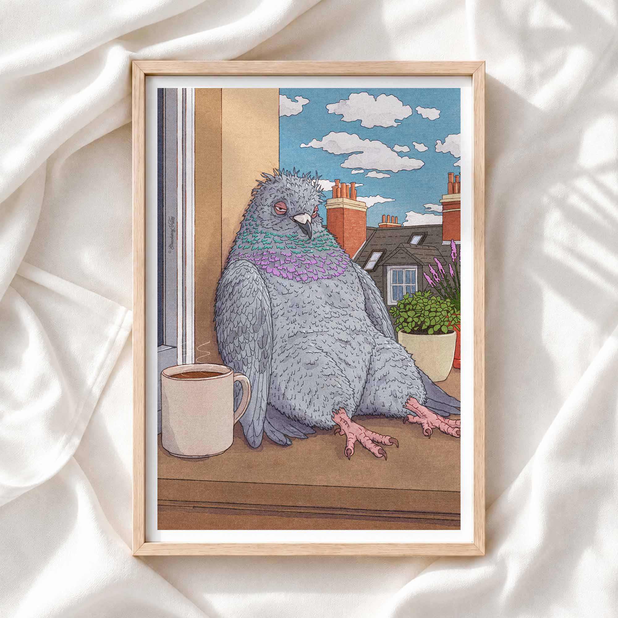 I'm Not A Night Owl, Or An Early Bird, I'm A Really Tired Pigeon - Art Print