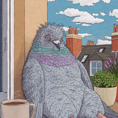 I'm Not A Night Owl, Or An Early Bird, I'm A Really Tired Pigeon - Art Print