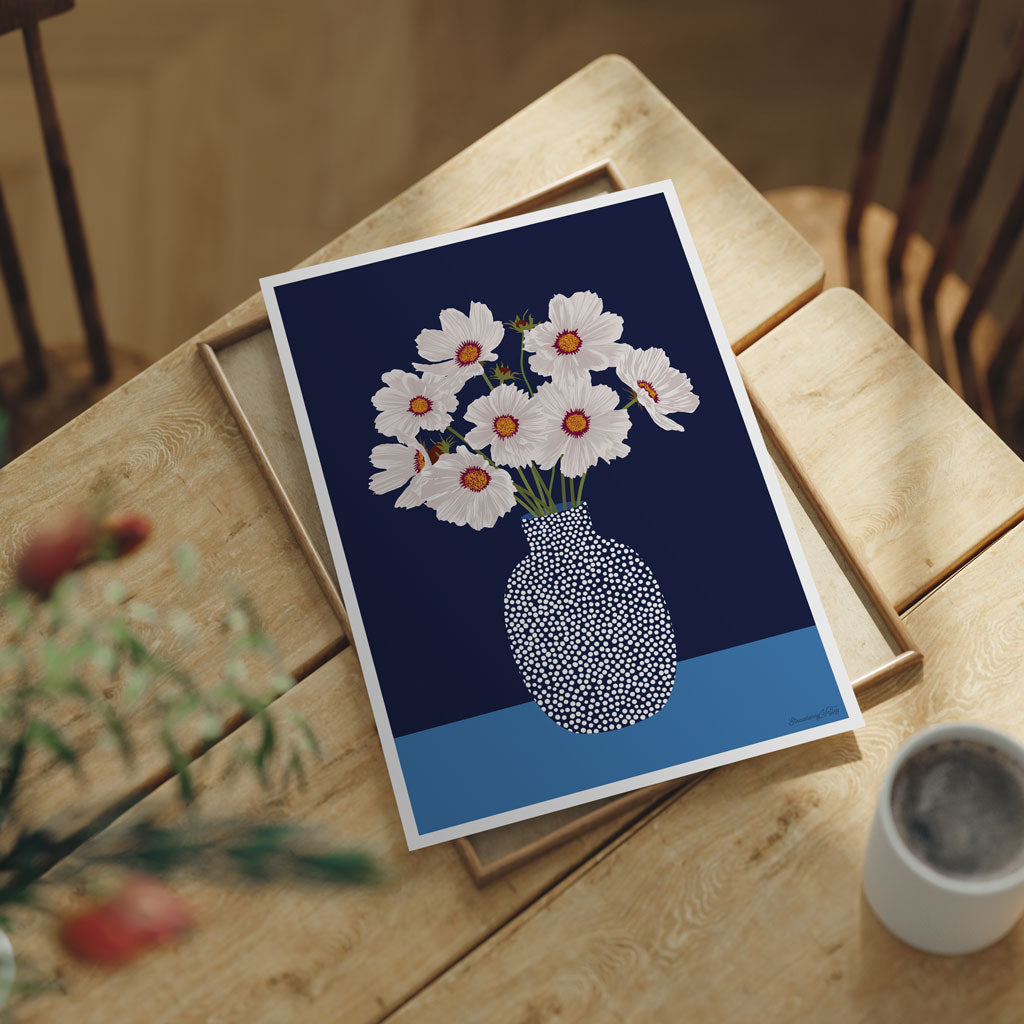 COSMOS FLOWERS • Art Print