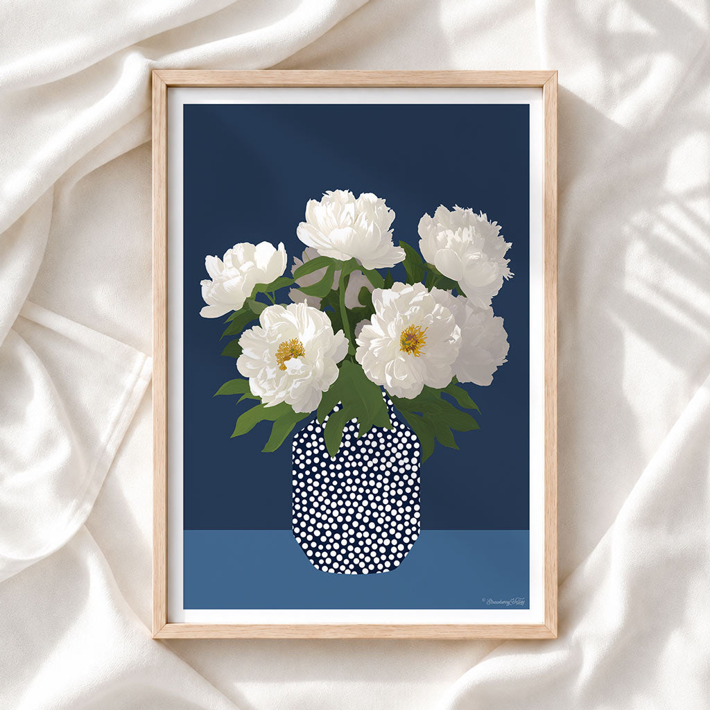 'White Peonies' - Art Print